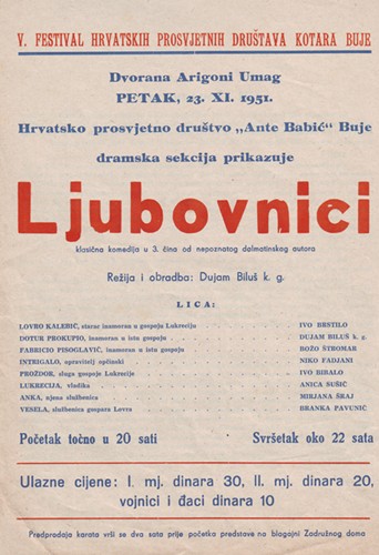 Kazališni život Bujštine 1950.-1975.